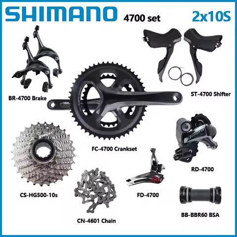 Shimano TIAGRA 4700 Groupset 2x10Speed 170MM 172.5MM 50-34T 52-36T Crank HG500 10S CS 4601 Chain RD 