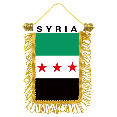 Syria hangs national flag customize any logo hang national flag, Syrian Arab Republic hangs decorati