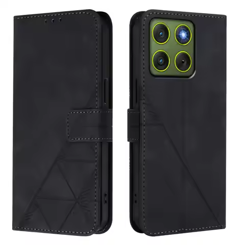 Luxury Skin Feel Line Leather Phone Case For Xiaomi Poco F8 F7 Ultra F8 F7 F6 F5 Pro Flip Wallet Car