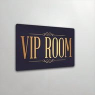 CIFbuy 2D Flat VIP Room Sign Heavy Duty Iron Wall Art Vintage Door Plaque