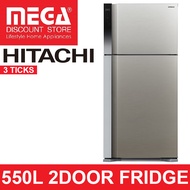 HITACHI R-V690P7MS 550L 2-DOOR INVERTER FRIDGE (3 TICKS)