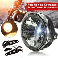 7"Halogen Headlight Amber Lamp & Bracket For Honda CB400 CB500 CB1300 Hornet 250