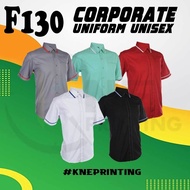 Oren Sport Corporate Uniform F130 Short Sleeve Unisex | Baju Korporat Oren Sport Sulam & Printing
