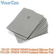 100pcs/5pcs TO-3P TO-220 TO220 Isolated Silicone Pad Sheet Strip Heatsink Shim 25mm*20mm 25mmx20mm 1