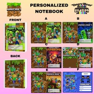 Minecraft notebook personalized customized notebook writing composition stapled notebook with photot