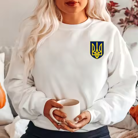 Ukraine Trident Sweatshirt Flag of Army Zelenskyy Ukraine Hoodie Unisex Ucrania Pullover Unisex Vint