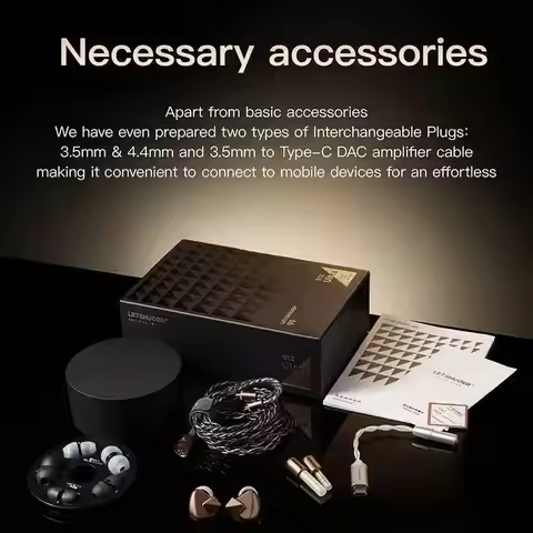 Letshuoer S12 Ultra Earphone 14.8mm Large Planar Magnetic Driver Hi-Fi In-Ear Monitors Gaming Earbud