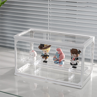 泡泡瑪特盲盒手辦大容量收納展示架，高端玻璃防塵櫃，專為樂高娃娃與階梯盒子設計，透明展示空間，防塵保護，完美呈現收藏魅力，理想收納解決方案，讓您的珍藏一目了然，盡顯風格。