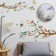 wallpaper dinding wallpaper sticker for wall wallpaper XUNJIE Personality Eco-friendly Removable Background Wall 3D Easy to Scrub Sofa Background Living Room Branches and Birds Birds Wall Sticker Wallpaper Art Decals Graffiti Sticker