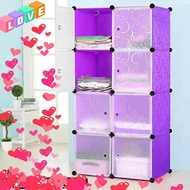 MENG SHOP 8 Cube Children Cartoon Cabinet Wardrobe DIY Foldable Rack Cupboard Storage Cube Storage