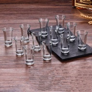 VSHAND WINE GLASS 玻璃杯子茅台镇杯 一口杯玻璃高脚杯烈酒白酒杯(6个杯一租)