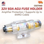 Coztino 60A AGU Fuse Holder 32V Car Audio Amplifier Protection 4-8AWG Cable