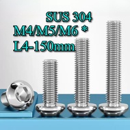 Button Head Screw 304 Stainless Steel SHINY SURFACE Allen Bolt DIN7380 Skru Ellen key M4/M5/M6 * L4-