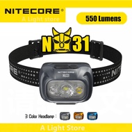 NITECORE NU31 Headlamp metal headlight running headlamp camping headlamp Spotlight powerful flashlight Fishing headlight