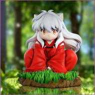 SQ4 Inuyasha Sesshoumaru Anime Merchandise Chibi Sitting Pose Action Figure Desktop Model QS4