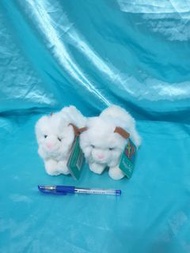 （C95）合售 aurora 絨毛 可愛 沙包 顆粒  白貓 小貓 貓咪 質感 people pals 復古 早期 懷舊 童年 絨毛 娃娃 玩偶 布偶