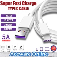 Cable Type C Fast Charging Usb Type C Fast Charging 5a Fast Charging Cable Super Charge Cable Type C