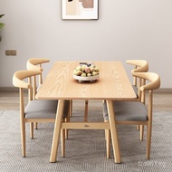Table and Chair Set for Home and Commercial Use, Modern Simple Dining Table, Small Apartment Dining 
