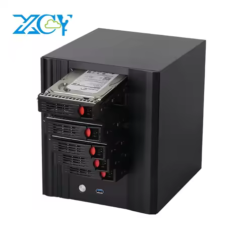 XCY X108 NAS 4/6/8 Bay 2.5/3.5 inch SATA HDD Intel N100 N150 DDR5 M.2 NVMe SSD 10G Ethernet Type-C W