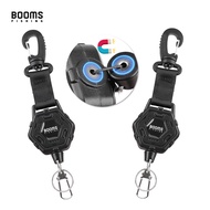 Booms Fishing RG5 Heavy Duty Retractable Keychain with Belt Clip ID Badge Reel Holder Rugged Lanyard Camping Tactical  Pull Pass Card Carabiner Steel Cord Outdoor Accessories