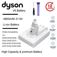 Suitable for Dyson white V6 4800mAh 21.6V lithium-ion battery for DC56 DC58 DC59 DC61 DC62 DC61  vac