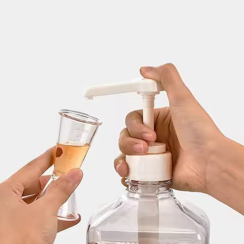 Home 1600ml Liquid Dispenser With Scale Coffee Syrup Bee Drip Bottle With Hydraulic Pump Nozzle Head
