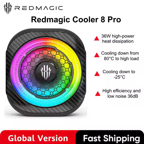 RedMagic Cryo Cooler 8 Pro Magnetic Phone Cooler for Gaming, 36W High-power Heat Dissipation 36dB Lo