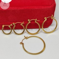 [KGS] US 10K GOLD LOOP EARRINGS 10K US FANCY GOLD HYPOALLERGENIC LOOP EARRINGS K-Gold Hoop Earrings