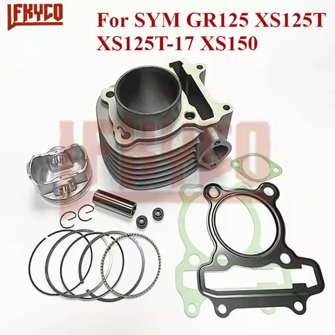 125CC 52.4mm Motorcycle Cylinder Kit Motor for SYM GR125 XS125T XS125T-17 XS150 Piston Gasket Ring S
