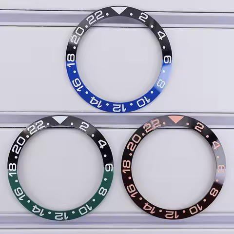 38mm Ceramic Bezel Insert GMT-MASTER II Double Color Luxury Men Watch Rings Parts For 40mm Daytona S