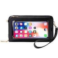 ✤Women's Handphone Wallet Touch Screen Phone Bag See-Through Crossbody Sling Bag Purses for Girls Gift