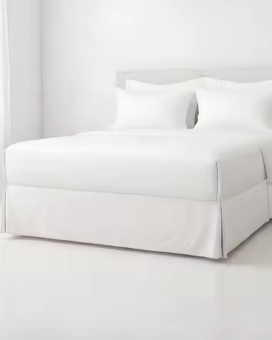 Pleated Classic Bed Skirt - Luxury Soft Stylish and Elegant Straps Tailored Drop, Easy Fit & Adjusta