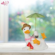 Abbraccia Garden Duck Statue Decoration Art Duck Figurine for Entryway Courtyard Shelf