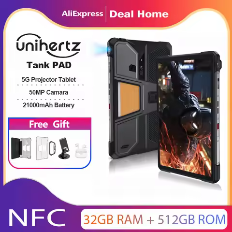 Unihertz Tank PAD 8849,Rugged Projector Tablet,32 Гб+512 Гб,21000мАч,10.95" FHD Dual Speaker,Tablets