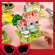 6354 3D Puzzle Paper House 3D Educational Toys for Children DIY Puzzle Paper House/ Educational Puzz