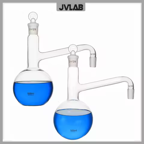 Distillation Flask 500 mL Glass Flask Use For Use For Making Distilled Water Essential Oil Extractio