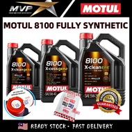 Motul 8100 X-Clean Synthetic Engine Oil 100% Original Product