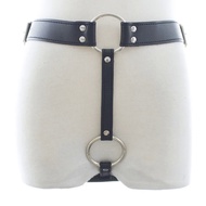 《YUDEHJA-DLQFAW》Leather Female Chastity Belt Underwear Restraint  Crotchless Panties  Brief For  Women  Sex Game Costume