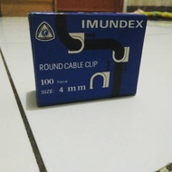 Imundex CABLE CLAMPS 4MM / CLIP / ROUND CABLE CLIP SIZE 4 MM + CONCRETE NAILS