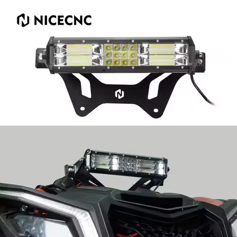 UTV Shock Tower Light Bar Kit 6000K High Combo Beam Bright Light Mounting for Can-Am Maverick X3 4x4