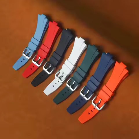 FKM Rubber Strap for Tissot PRX 1853 Stainless Steel Buckle Quick Release Men Rubber Replace Watch B