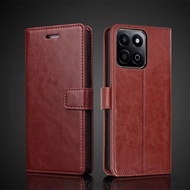 Card Holder Cover Case for Huawei Honor X7c ALT-LX2 / X7C 5G ALT-NX1 Pu Leather Flip Cover Retro Wal