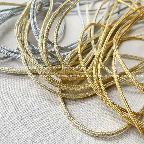 1.5/2.5mm Chinese Knot Hollow Ruyi with Rope Gold Wire Rope Jewelry DIY Pendant Rope Silver Gold Lig