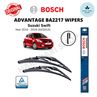 Original Bosch Advantage BA2217 U Hook Wiper (Set) for Suzuki Swift AZG414 (Year 2010-2016) (22"/17"