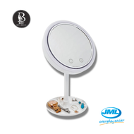 [JML Official] BIU Brite Breeze LED Mirror | 6.7” Diameter Mirror 5x Magnification Built-in Fan Built-in Led Light USB
