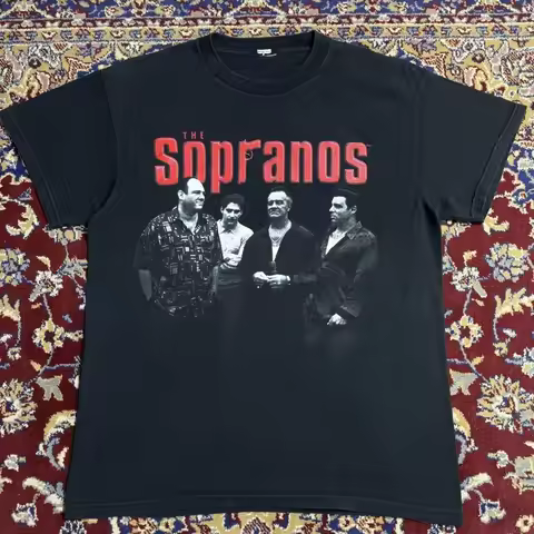 Retro Promotional T-shirt, "The Sopranos" Gangster Retro Street T-shirt, Summer New Casual Fashion U