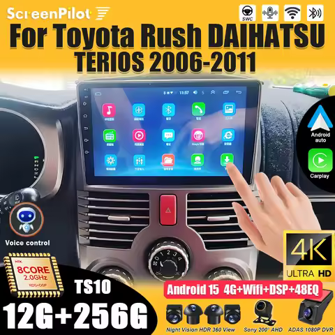 For Toyota Rush DAIHATSU TERIOS 2006 2007 2008 - 2010 2011 Multimedia Video Android 16 Player Carpla
