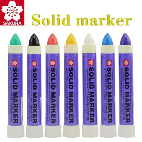 1PC SAKURA XSC Solid Color Marker Paint Pen Industrial Crayon Dry Writable Steel Plate Water-oil Sur
