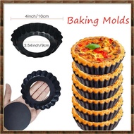 Top LS3A 4In/10cm Mini Pie Muffin Cupcake Pans Non-Stick Tart Quiche Flan Pan Mold Removable Loose B