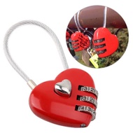[ลดล้างสต๊อก]กุญแจล็อครหัสผ่านรูปหัวใจ 3 หลักสําหรับกระเป๋าเดินทาง รักล็อค ราคาส่ง ขายดี